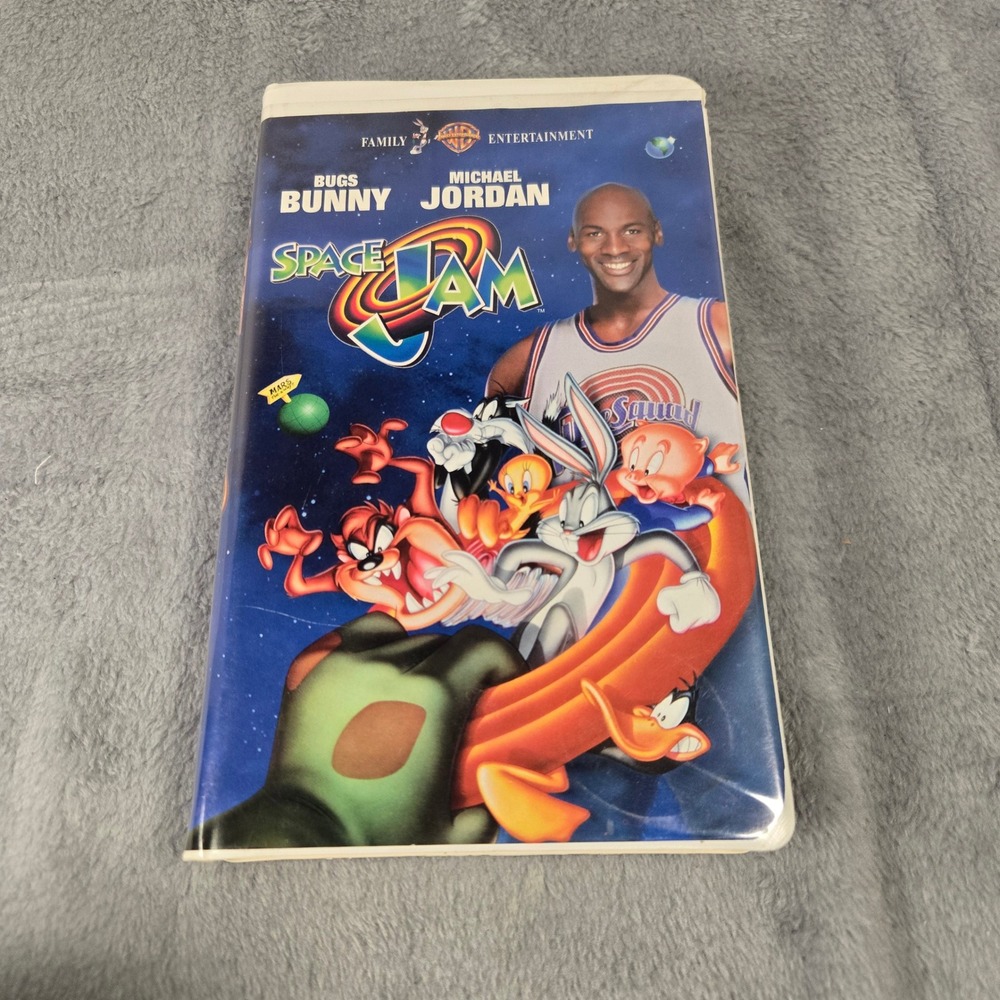 Space Jam VHS 1996 Michael‎ Jordan Looney Tunes Warner Bros Clamshell Tested